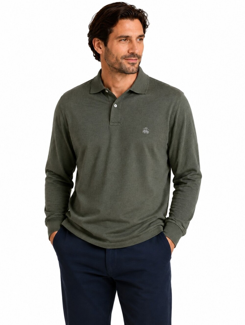 Brooks Brothers Original Fit Supima Cotton Polo Shirt Olive Green Men's L